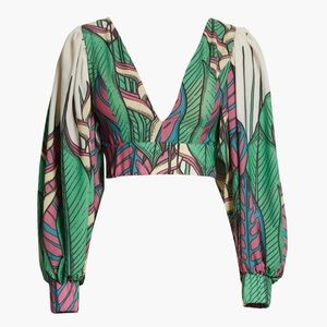 KIMBERLY‎ GOLDSON
Liyah BlousonSleeve Crop Top Size Small